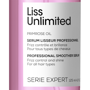 Професионален серум за изглаждане и придаване на блясък, за всеки тип коса Loreal Professionnel Serie Expert Liss Unlimited Smoother Serum 125ml