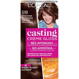 Безамонячна боя Loreal Casting Creme Gloss Hair Color 518 HAZELNUT MOCCACCINO