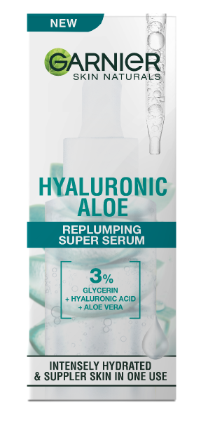 Интензивно хидратиращ серум с 3% хиалурон Garnier Hyaluronic Aloe Face Serum 30ml