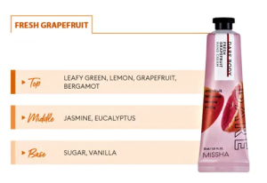 Крем за ръце с аромат на Грейпфрут Missha Dare Body Fresh Grapefruit Hand Cream 30ml 