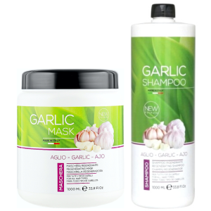 Регенериращ сет с чесън против косопад KAYPRO Garlic Regenerating Shampoo  1000ml + Mask 1000ml Set