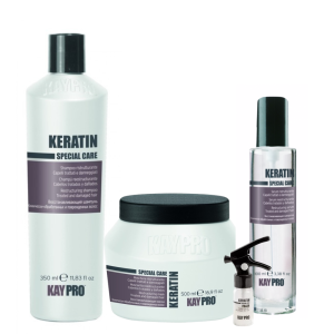 Възстановяващ сет с кератин за трети­ра­на и увредена коса KAYPRO Kerаtin Set 4pcs