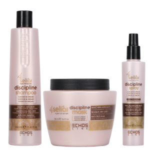 Дисциплиниращ шампоан с какао и арган Echosline Seliar Discipline  Anti-frizz Shampoo for Unruly & Frizzy Hair 350ml| Angel Cosmetics BG