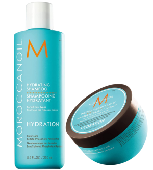 Хидратираща грижа за суха и плътна коса Moroccanoil Hydrating Bundle Shampoo + Mask
