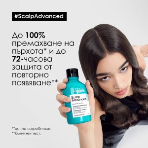 Почистващ шампоан против пърхот за всеки тип коса Loreal Professionnel Serie Expert Scalp Advanced Anti-Dandruff Dermo-Clarifier Shampoo 300ml 