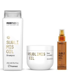 Изглаждащ сет за суха и дехидратирана коса Framesi Morphosis Sublimis Oil Gift Set