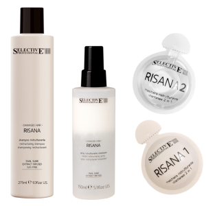 Възстановяващ комплект шамопан + маска+ спрей Selective Risana Restructuring Set Shampoo + Mask + Spray