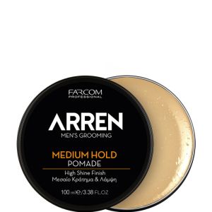 Arren Men’s Grooming Medium Hold Pomade High Shine Finish 100ml 