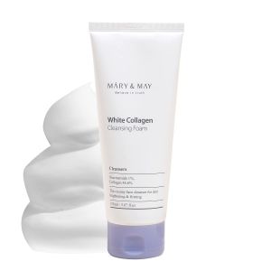 Почистваща пяна за лице с морски колаген Mary&May White Collagen Cleansing Foam 150ml
