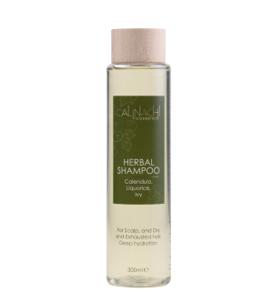 Силно Хидратиращ Безсулфатен Билков шампоан за коса и скалп Calinachi Herbal Shampoo for Dry Damaged Hair300ml