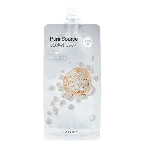 Нощна маска за лице с Перлени частици Missha Pure Source Pocket Pack Pearl 10ml 