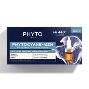 Ампули против косопад за мъже PHYTO Phytocyane Progressive Hair Loss Treatment for Men 12X3.5ml