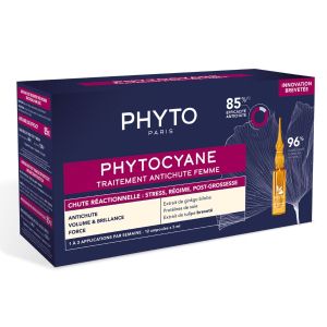 Лечебни ампули против реактивен косопад PHYTO Phytocyane Anti-Loss Hair Treatment For Women 12X5ml