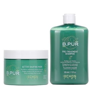 Почистващ и реминерализиращ дуо сет Echosline Pre-treatment Purifying Remineralising Shampoo B.Pur + Mask