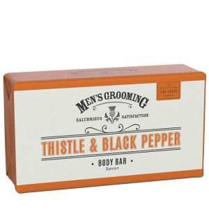Scottish Fine Soaps Men's Grooming Thistle & Black Papper Body Bar Soap 220gr 