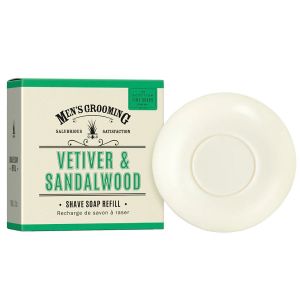 Scottish Fine Soaps Men's Grooming Vetiver & Sandalwood Shave Soap Refill 100g 