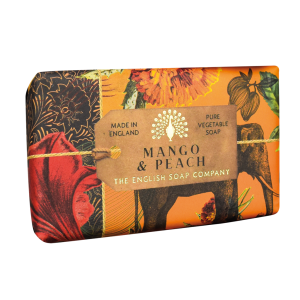 The English Soap Company Mango & Peach Luxury Vegetable Soap 190g 