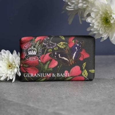 The English Soap Company KEW Geranium & Basil 240g 
