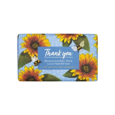 The English Soap Company Thank You Honeysuckle Dew Luxury Vegetable Soap 190g