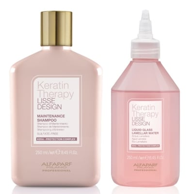 Комплект за огледално бляскава и гладка коса Alfaparf Keratin Therapy Lisse Design Set