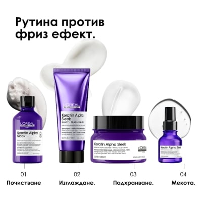 Изглаждаща грижа за коса L’Oréal Professionnel Keratin Alpha Sleek Smooth Transformer 200 ml